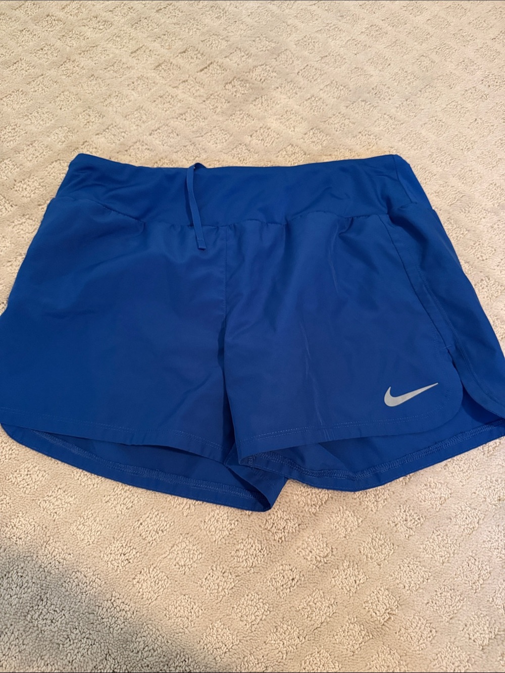 Nike Women’s Royal Blue Athletic Running Shorts with Reflective Swoosh